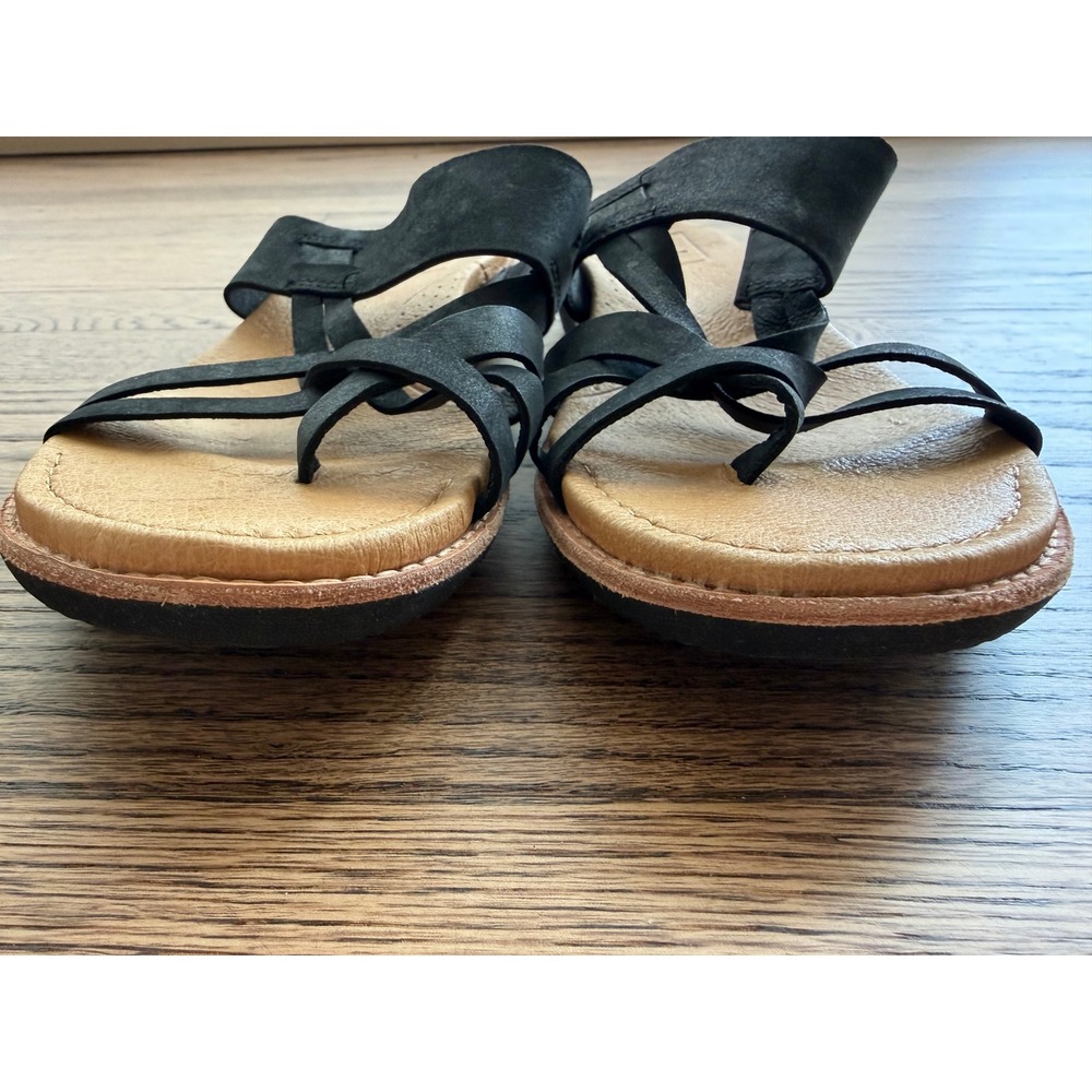 Teva Elzada Slide Lea Black Leather Strappy Sandals 1020306 Womens 7.5 - Picture 10 of 13
